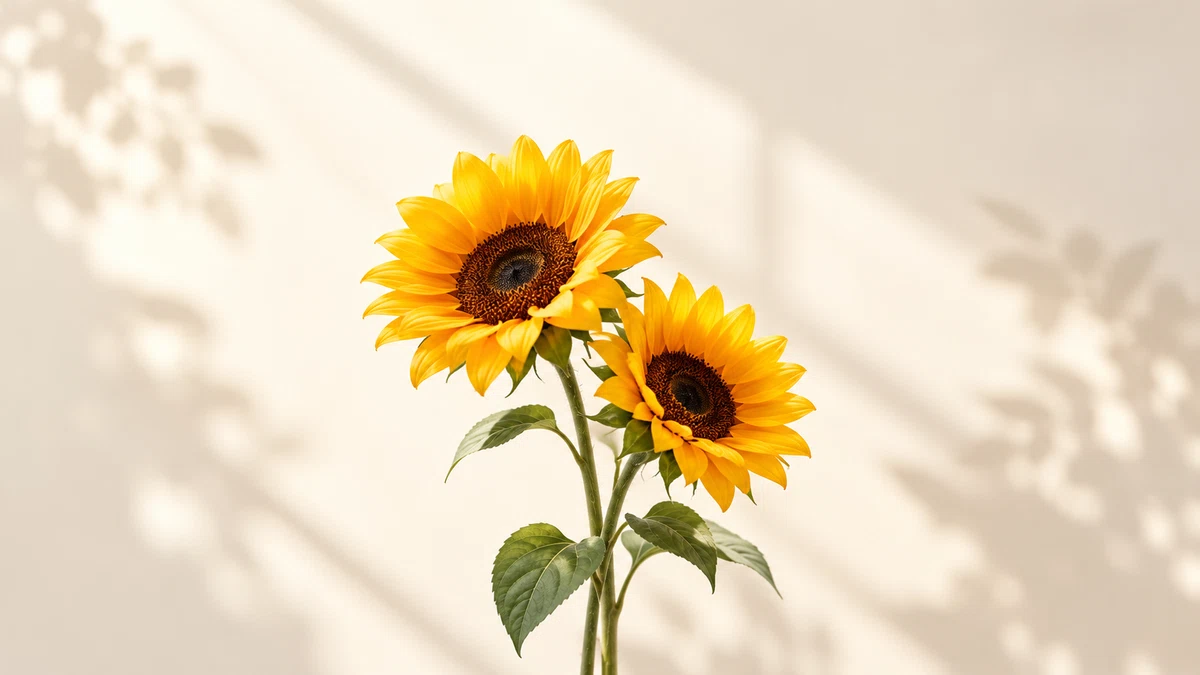 Sunflowers in Soft Morning Light